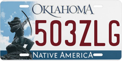 OK license plate 503ZLG