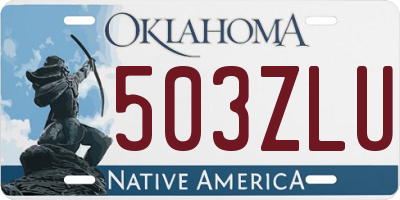 OK license plate 503ZLU