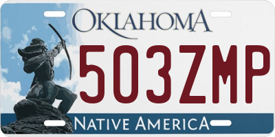 OK license plate 503ZMP