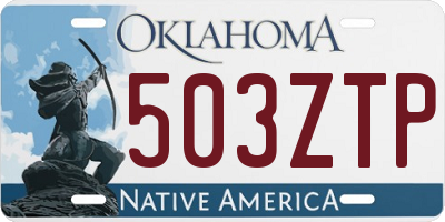 OK license plate 503ZTP