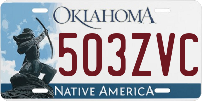 OK license plate 503ZVC