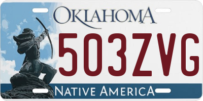 OK license plate 503ZVG