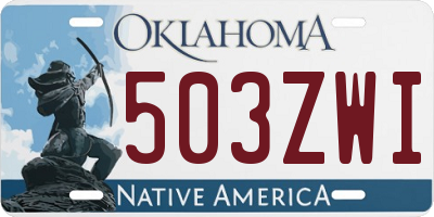 OK license plate 503ZWI