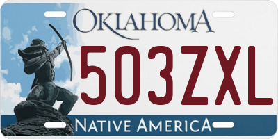 OK license plate 503ZXL