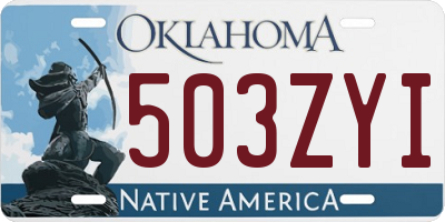 OK license plate 503ZYI