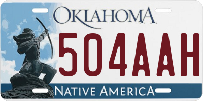 OK license plate 504AAH