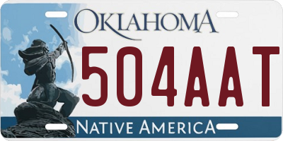 OK license plate 504AAT