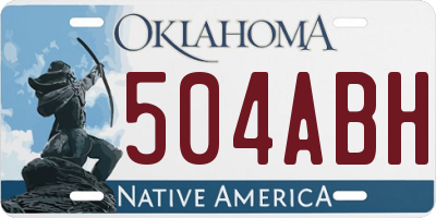 OK license plate 504ABH