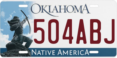 OK license plate 504ABJ
