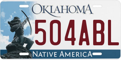 OK license plate 504ABL
