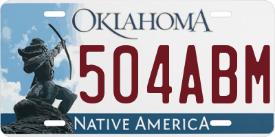 OK license plate 504ABM