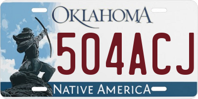 OK license plate 504ACJ