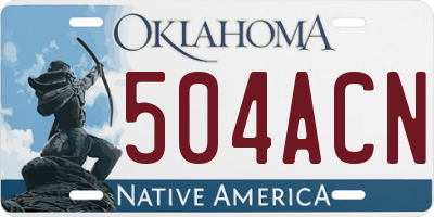 OK license plate 504ACN