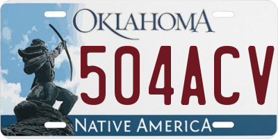 OK license plate 504ACV