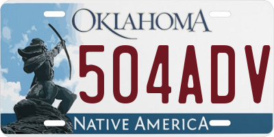OK license plate 504ADV
