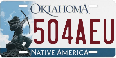 OK license plate 504AEU
