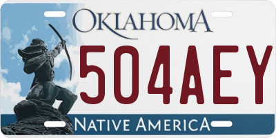 OK license plate 504AEY