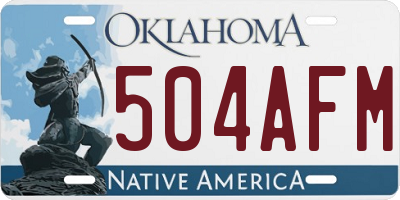 OK license plate 504AFM