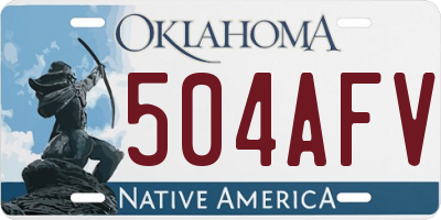 OK license plate 504AFV