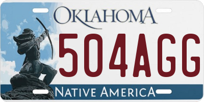 OK license plate 504AGG