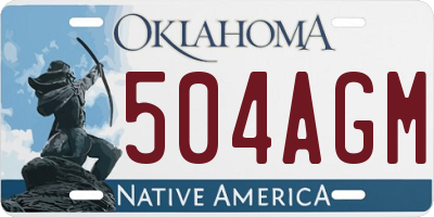 OK license plate 504AGM