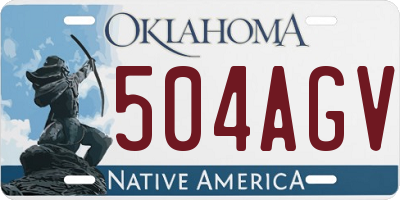 OK license plate 504AGV