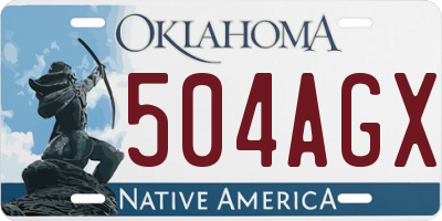 OK license plate 504AGX