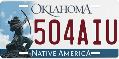 OK license plate 504AIU