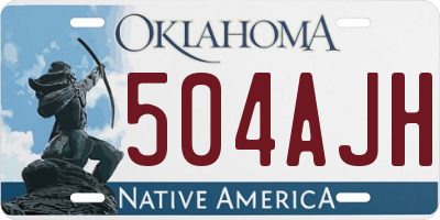 OK license plate 504AJH