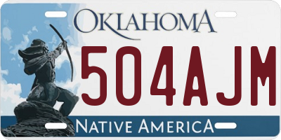 OK license plate 504AJM