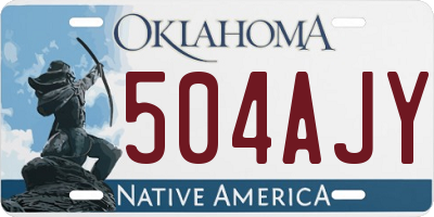 OK license plate 504AJY