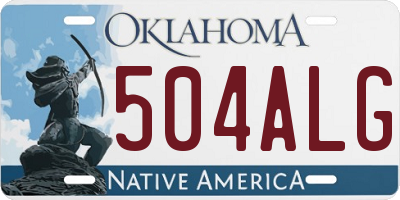 OK license plate 504ALG