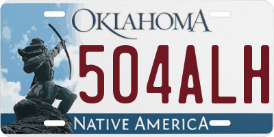OK license plate 504ALH