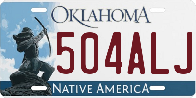 OK license plate 504ALJ