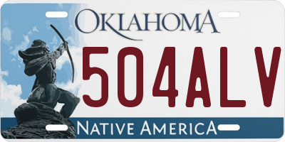 OK license plate 504ALV