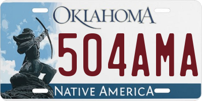 OK license plate 504AMA