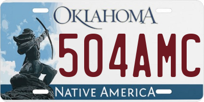 OK license plate 504AMC