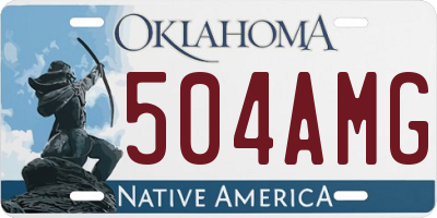 OK license plate 504AMG