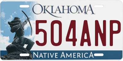 OK license plate 504ANP
