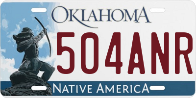 OK license plate 504ANR