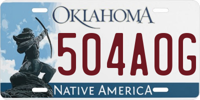 OK license plate 504AOG