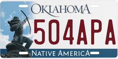 OK license plate 504APA