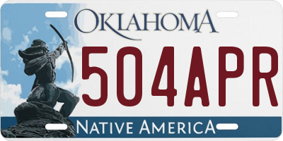 OK license plate 504APR