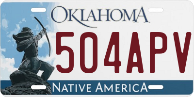 OK license plate 504APV