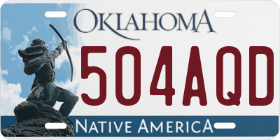 OK license plate 504AQD