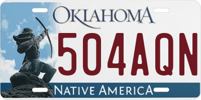 OK license plate 504AQN