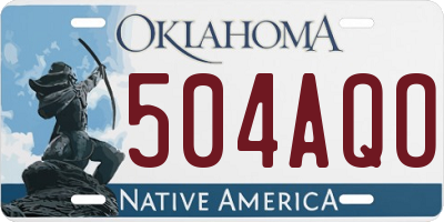 OK license plate 504AQO