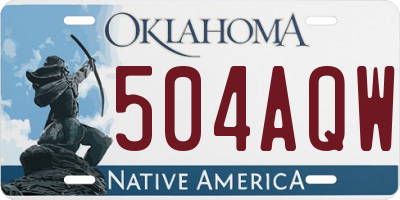 OK license plate 504AQW