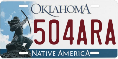 OK license plate 504ARA