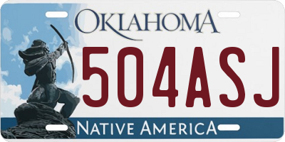 OK license plate 504ASJ